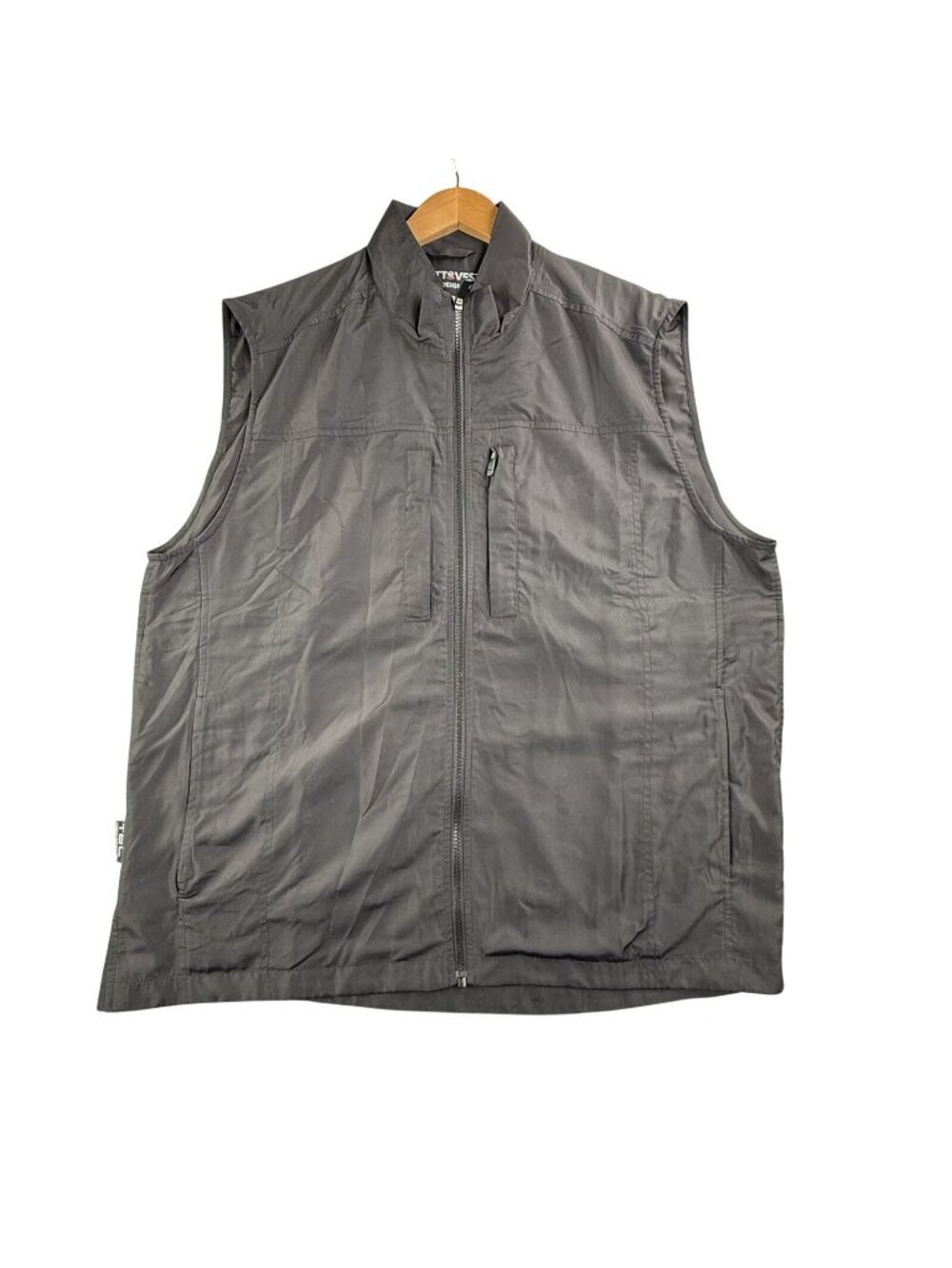 SCOTTeVEST Vest Mens XL Black Featherweight TEC Travel Lightweight Zip Pockets